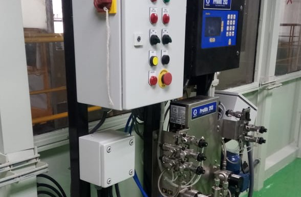 Images of graco machines installed at patvin